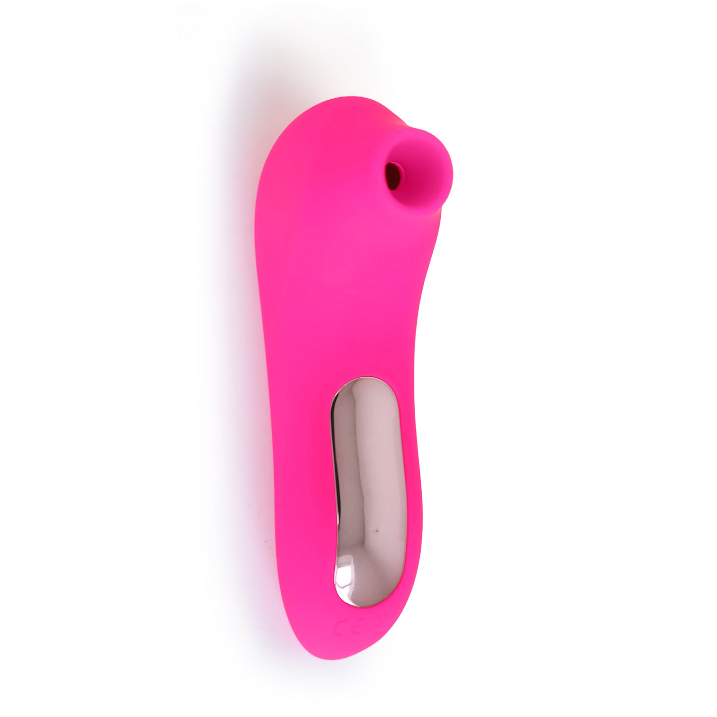 The image displays the "Little Pink" pleasure device by Peachii, a bold pink item with a sleek, ergonomic design, isolated on a white background.